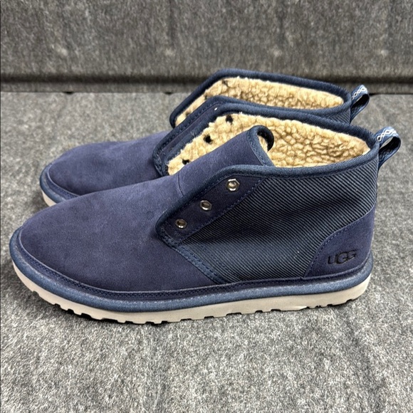 UGG Blue Chukka Boots with Suede Upper and Rubber Sole - Picture 4 of 8